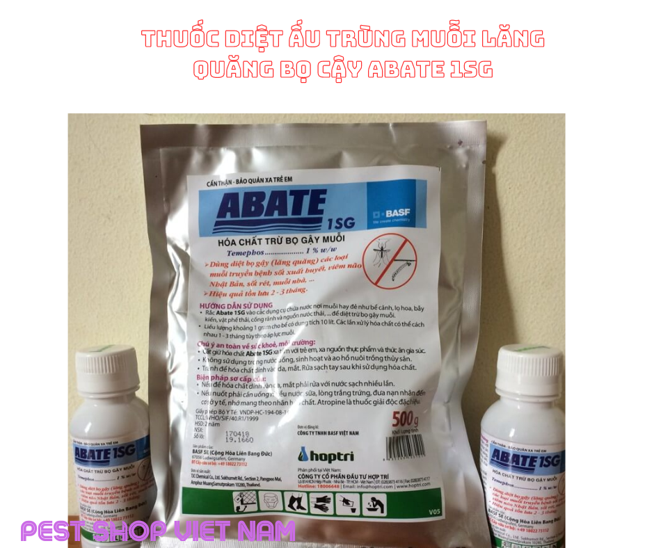 Thuốc diệt ấu trùng muỗi lăng quăng bọ cậy Abate 1sg